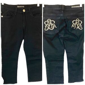 Rock & Republic Stretchy Cropped Black Jeggings 6